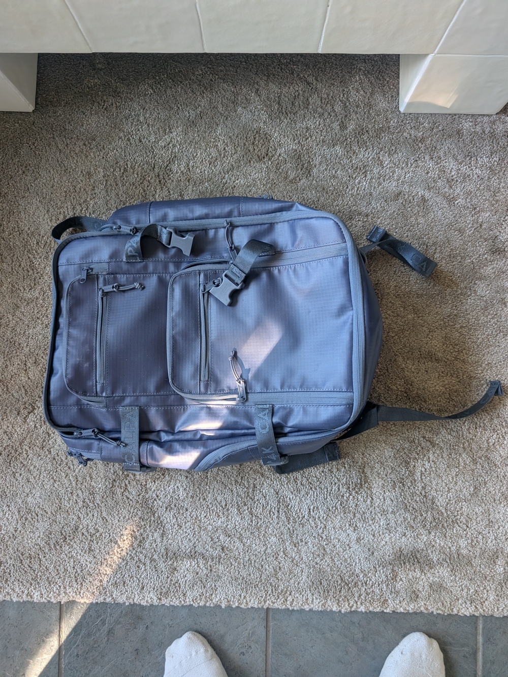 Calpak Navy Blue Men's Backpack with Multiple Front Pockets - Picture 2 of 4